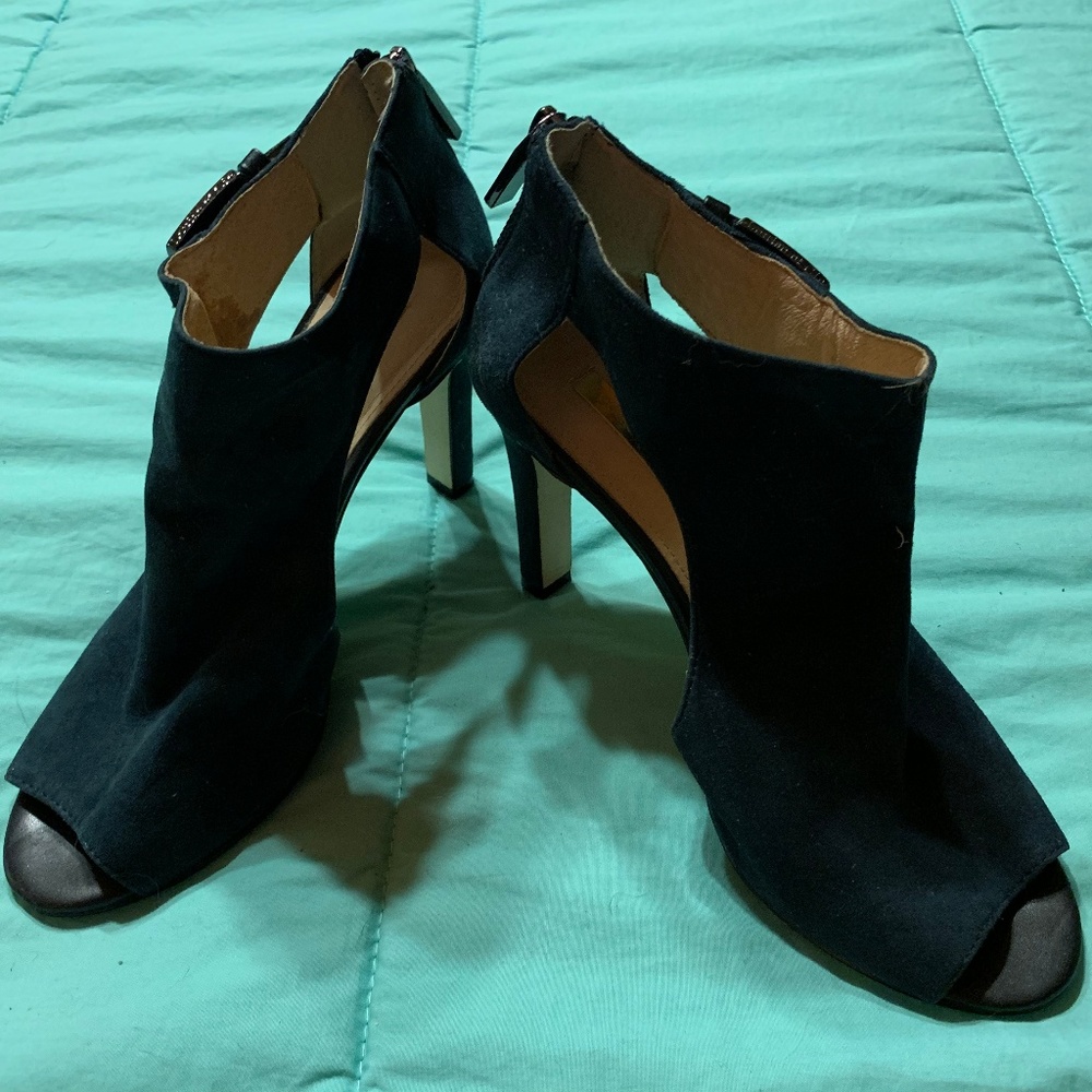 Blue Suede Booties